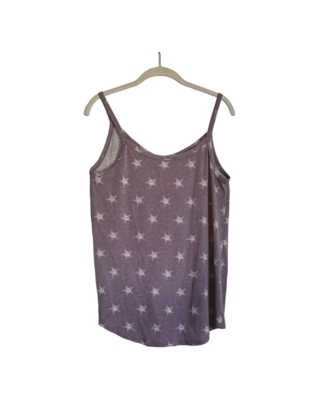 Pink Lily Twist Knot Star Print Tank Top in Purple - Size M - Picture 4 of 5
